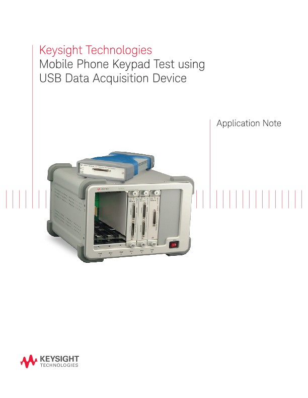 Mobile Phone Keypad Test with USB Data Acquisition Device