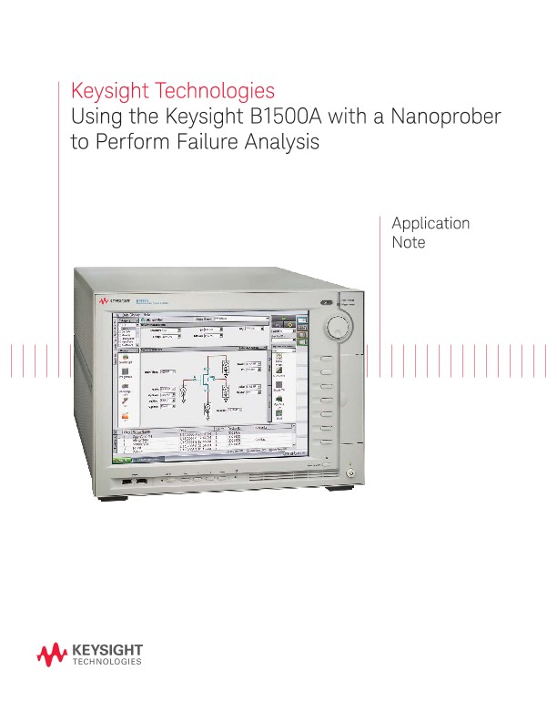 Failure Analysis Using the B1500A with a Nanoprobe