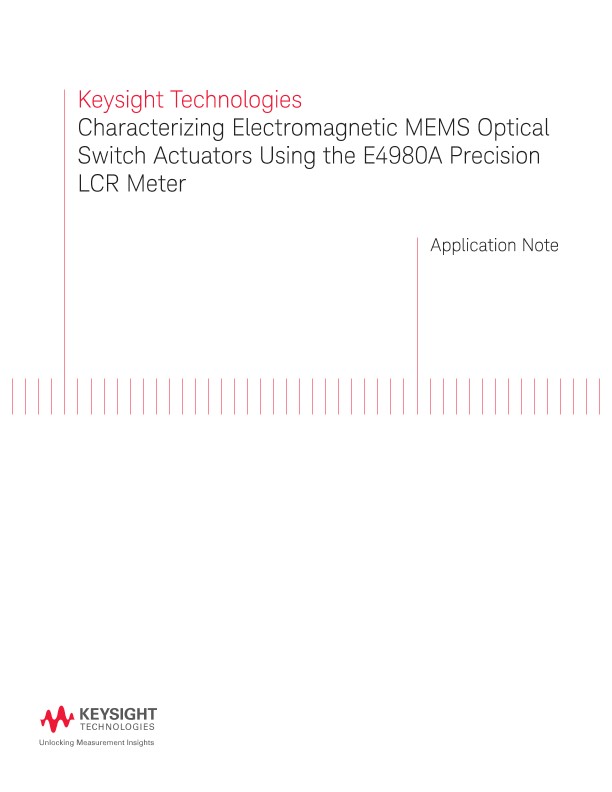 Testing MEMS Electromagnetic Switch Actuators with LCR Meters