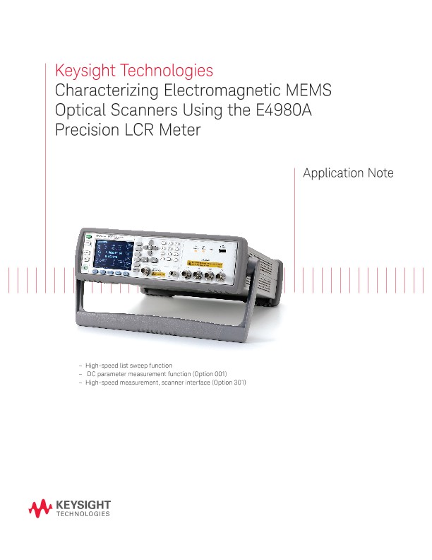 Characterizing MEMS Optical Scanners Using LCR Meters