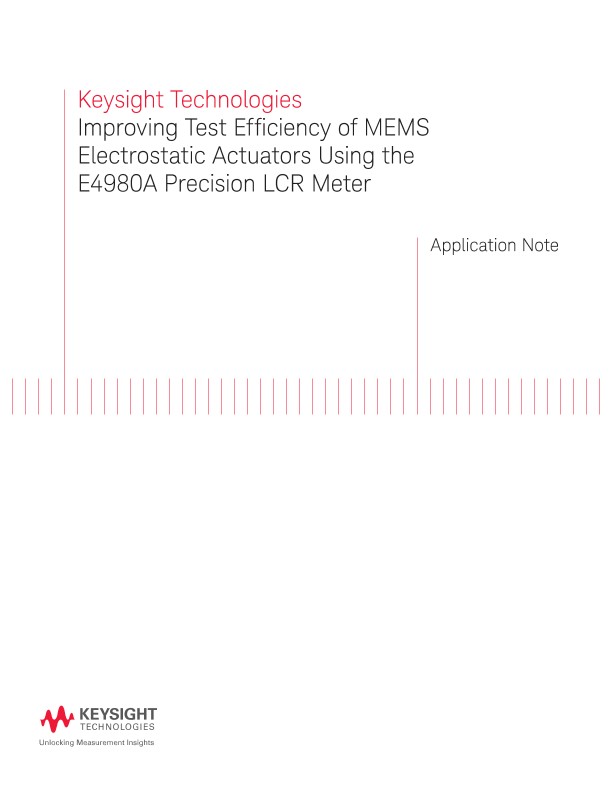 Improving Test Efficiency of MEMS Electrostatic Actuators