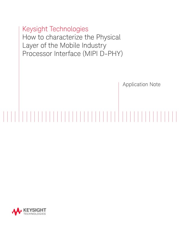 How to Characterize the MIPI D-PHY Using the ParBERT