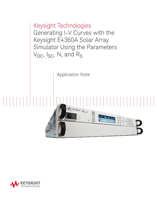 Generating I-V Curves with the Solar Array Simulator 