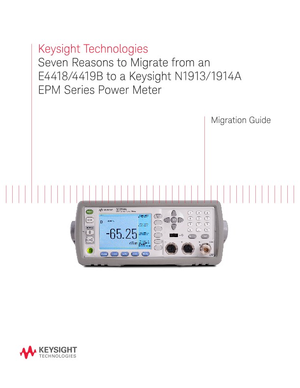 Why Migrate from Power Meter E4418/4419B to N1913/1914A