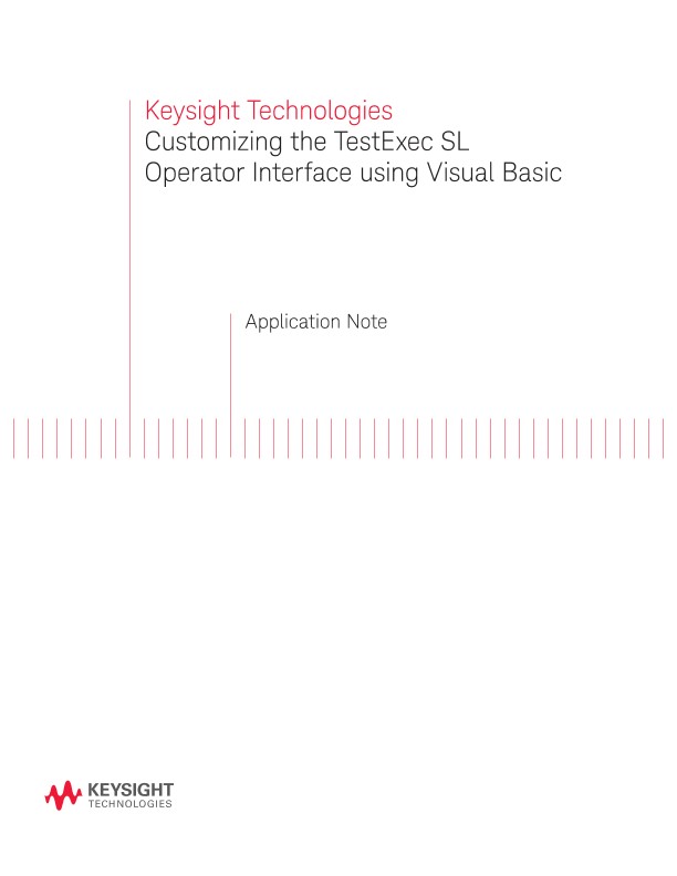 Customizing TestExec SL Operator Interface Using Visual Basic