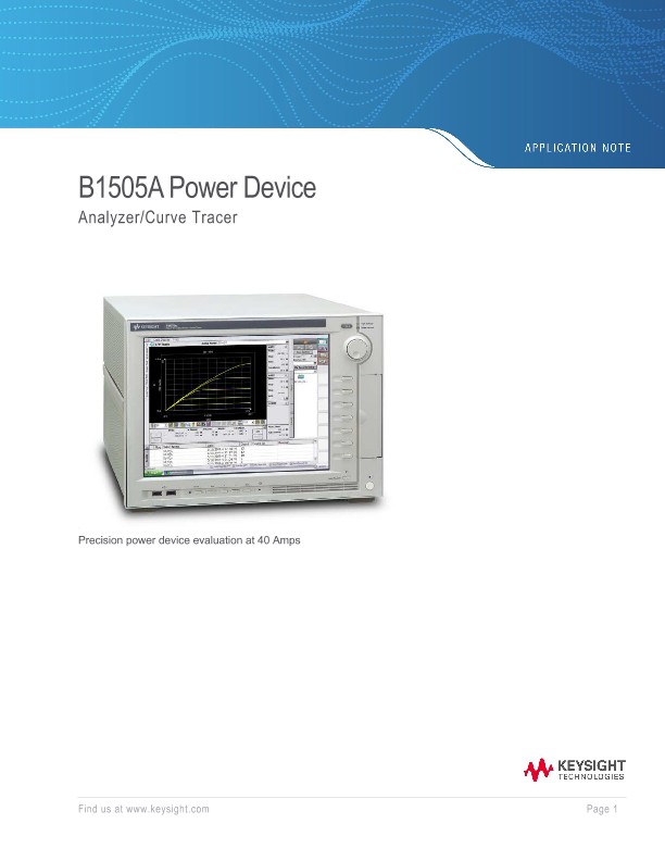 B1505A Power Device Analyzer/Curve Tracer