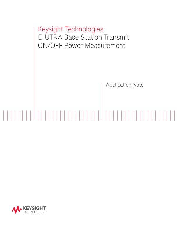 E-UTRA Base Station Transmit ON/OFF Power Measurement PDF Asset Page ...