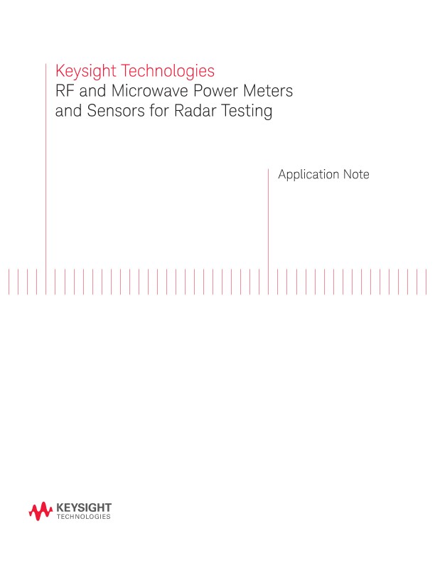Radar Testing with RF & Microwave Power Meters and Sensors
