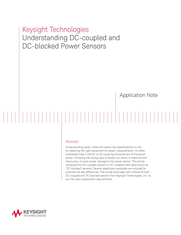 Understanding DC-coupled and DC-blocked Power Sensors