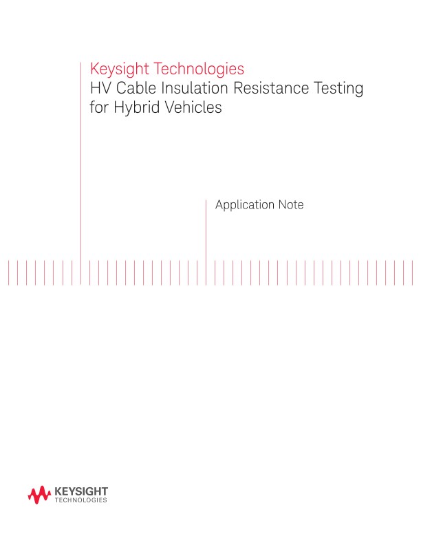 HV Cable Insulation Resistance Testing for Hybrid Vehicles