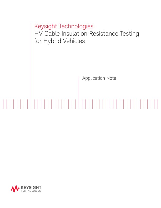 HV Cable Insulation Resistance Testing for Hybrid Vehicles