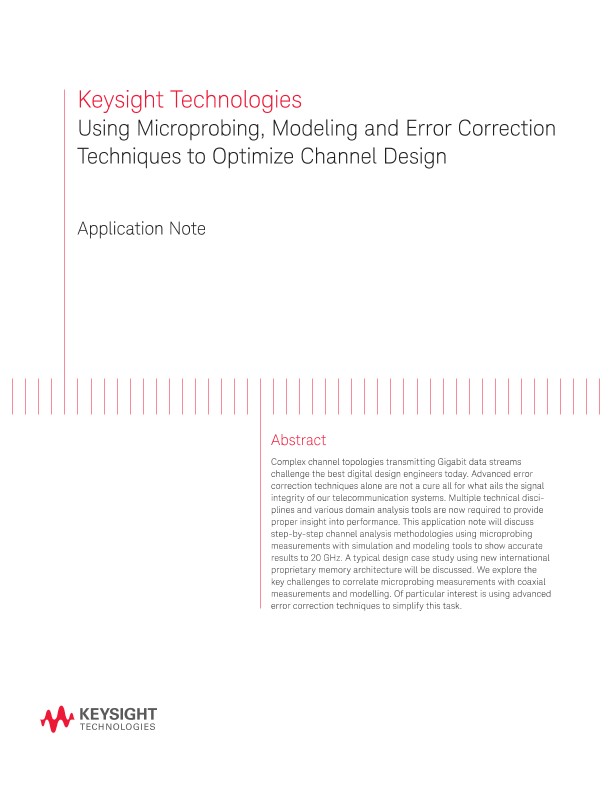 Channel Design Using Microprobing and Modeling Techniques