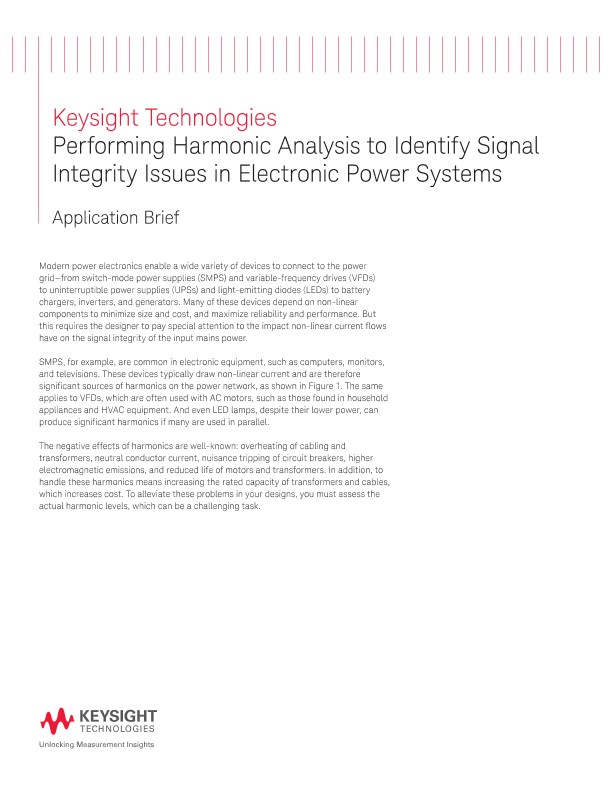 Perform Harmonic Analysis to Identify Signal Integrity Issues