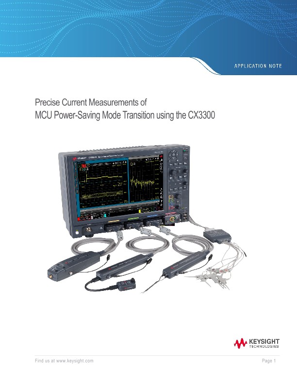 Current Measurements of MCU Low-Power Mode Transition with CX3300