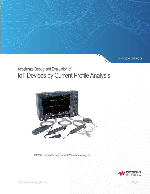 Accelerate Debug and Evaluation of IoT Devices by Current Profile Analysis