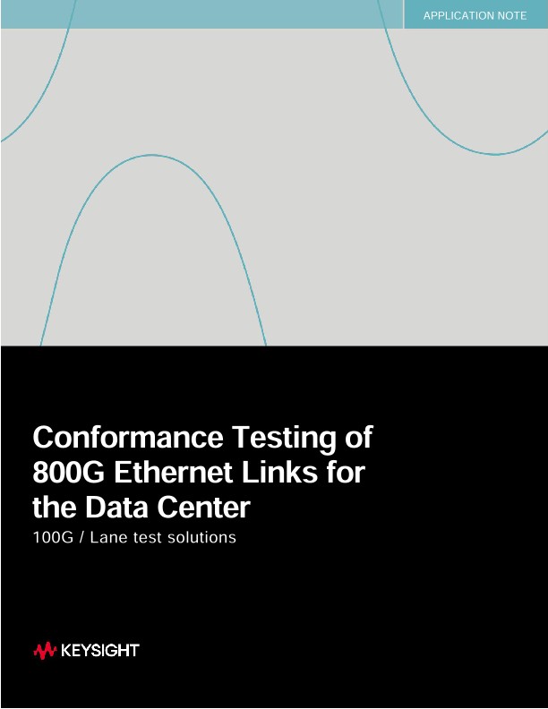Conformance Testing of 800G Ethernet Links for the Data Center