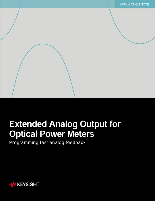 Extended Analog Output for Optical Power Meters