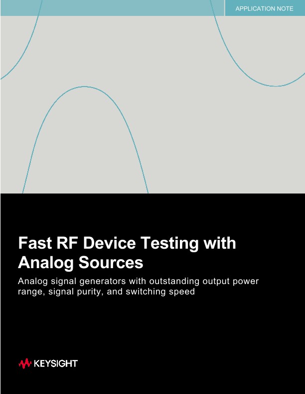 Fast RF Device Testing with Analog Sources