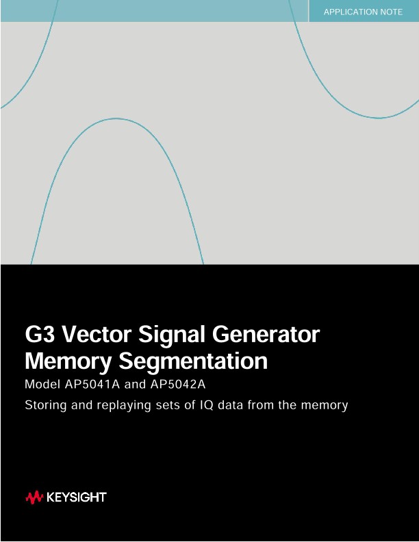 G3 Vector Signal Generator Memory Segmentation
