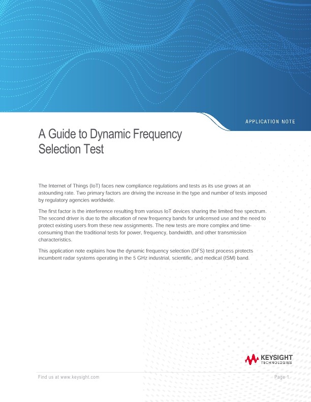 A Guide to Dynamic Frequency Selection Test