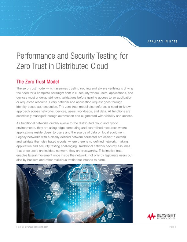 Performance and Security Testing for Zero Trust in Distributed Cloud