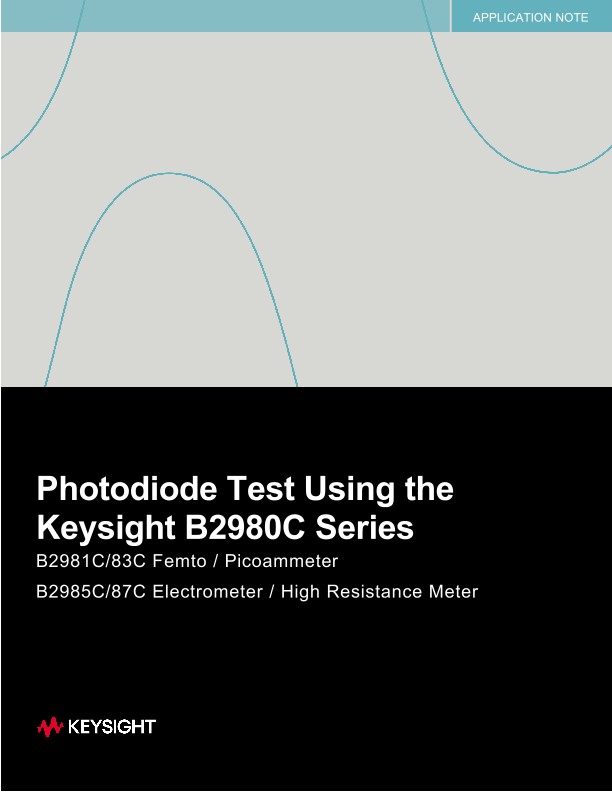 Photodiode Test Using the Keysight B2980C Series