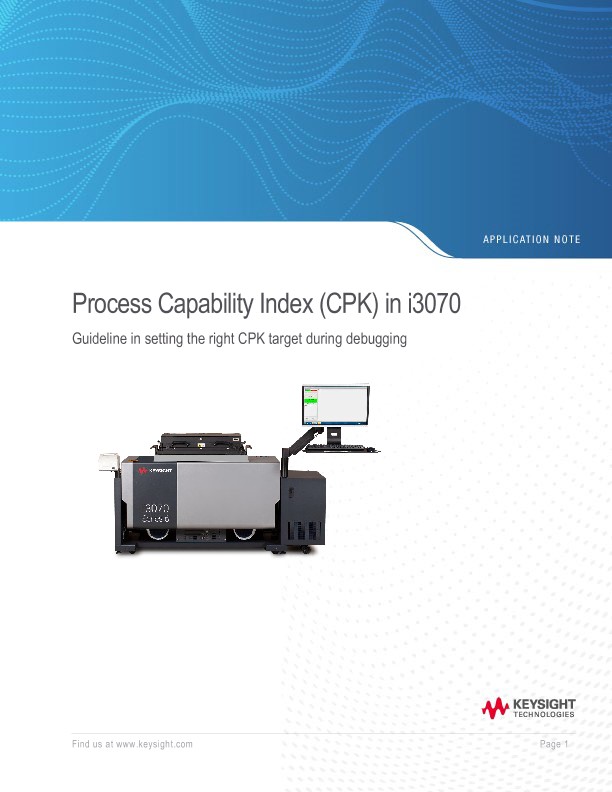 Process Capability Index (CPK) in i3070
