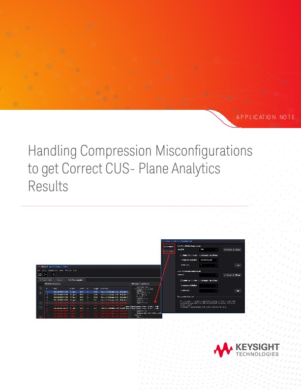 Handling Compression and Numerology Misconfigurations to get Correct CUS-Plane Analytics Results