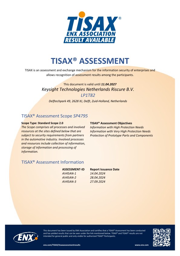 TISAX Certification SP4795