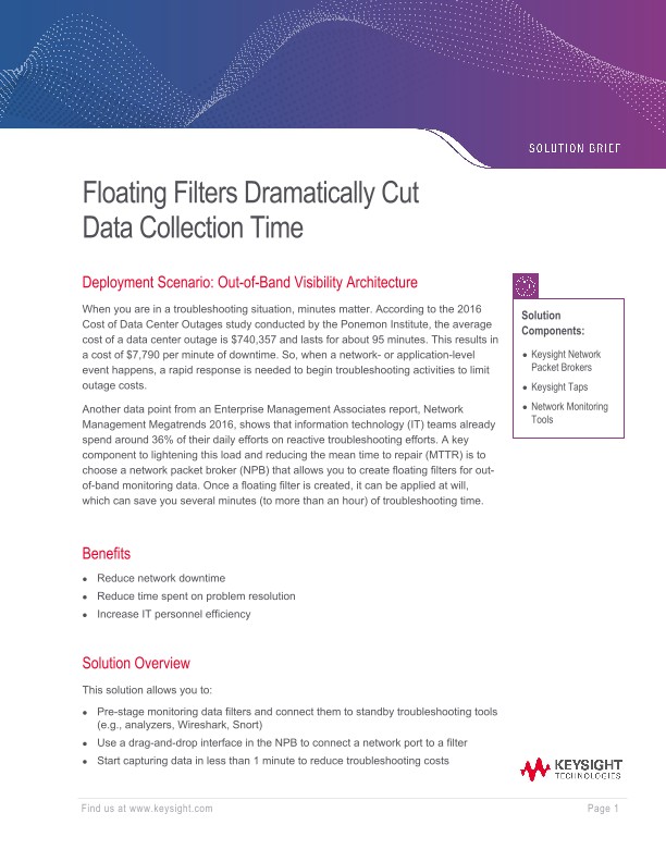 Floating Filters Dramatically Cut Data Collection Time