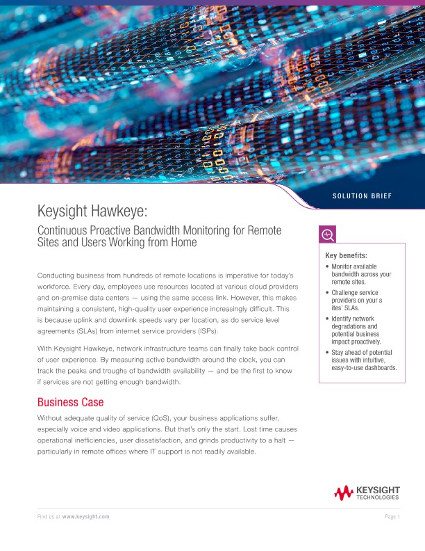 Hawkeye — Continuous Proactive Bandwidth Monitoring