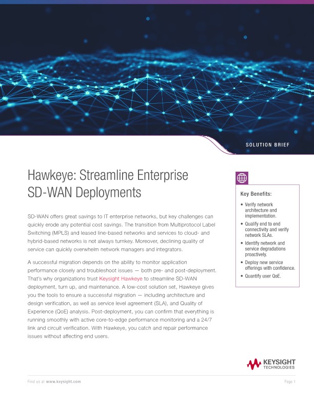 Hawkeye: Streamline Enterprise SD-WAN Deployments