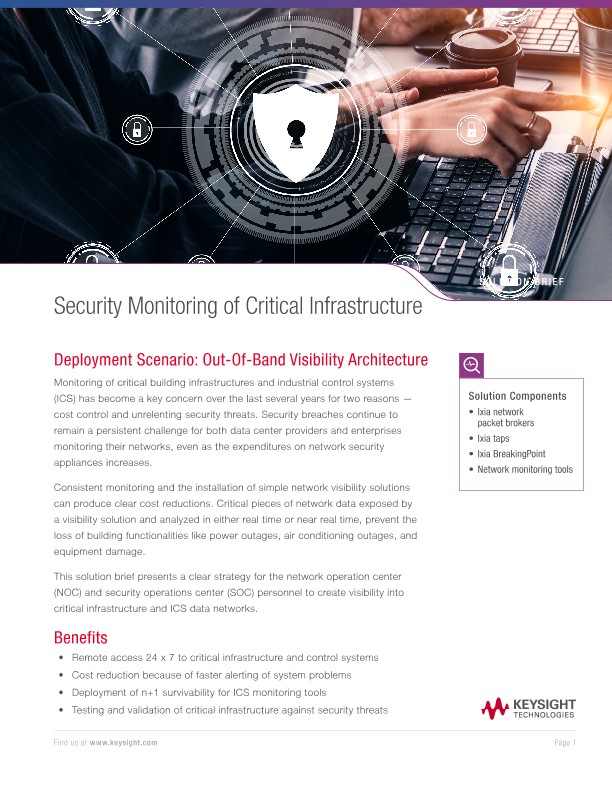 Security Monitoring of Critical Infrastructure