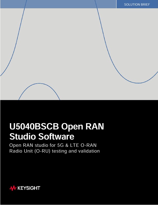 U5040BSCB Open RAN Studio Software