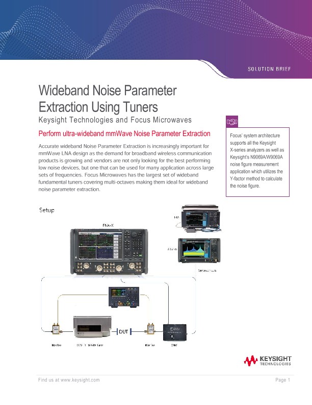 Wideband Noise Parameter Extraction Using Tuners
