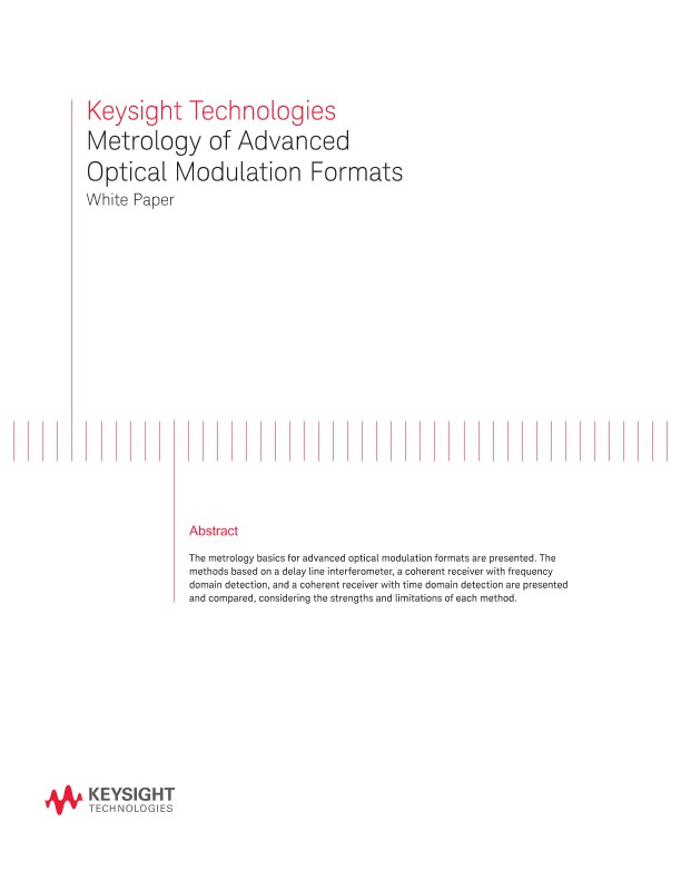 Metrology of Optical Modulation Formats