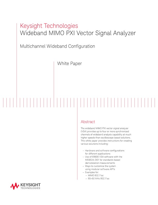 Wideband MIMO PXI Vector Signal Analyzer