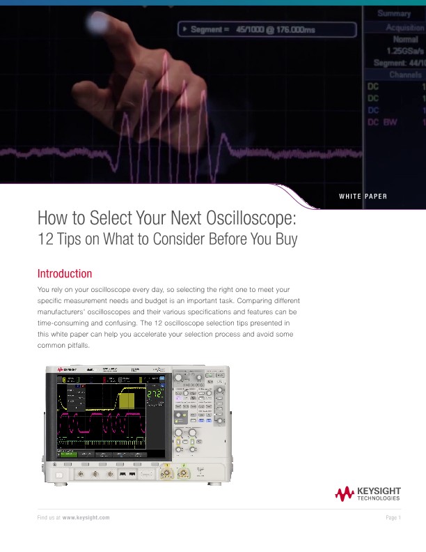 How to Select Your Next Oscilloscope: 12 Tips on What to Consider Before You Buy