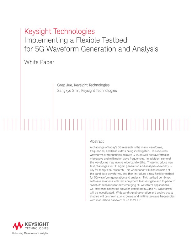 Flexible 5G Testbeds for Waveform Generation and Analysis
