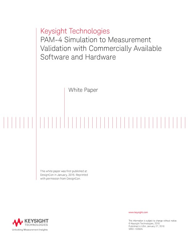 PAM-4 Simulation to Measurement Validation