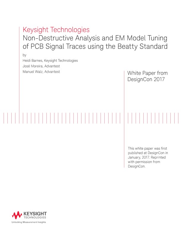 Non-Destructive Analysis and EM Model Tuning of PCB Signal Traces using the Beatty Standard