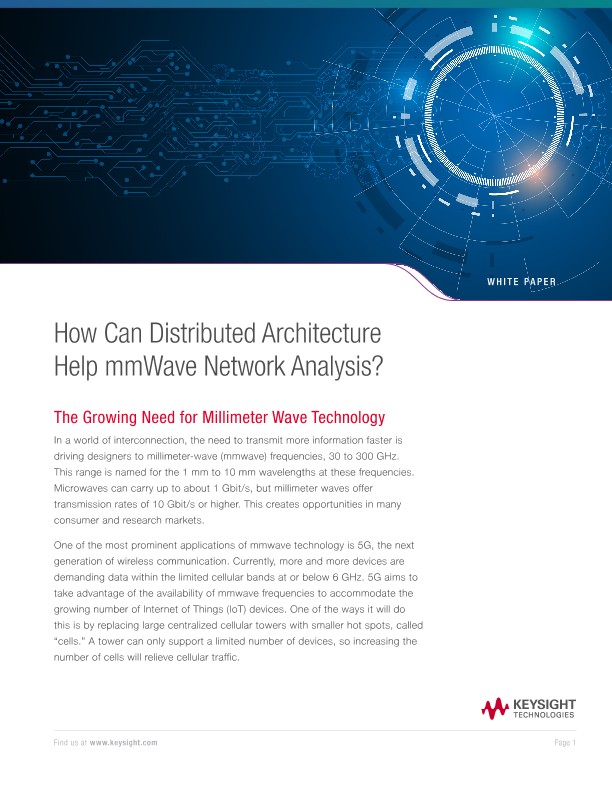 The Growing Need for Millimeter Wave Technology