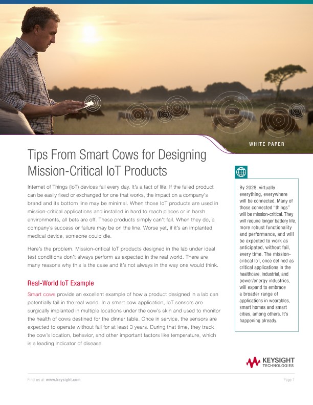 IoT for Cows – Tips for Mission Critical IoT Design