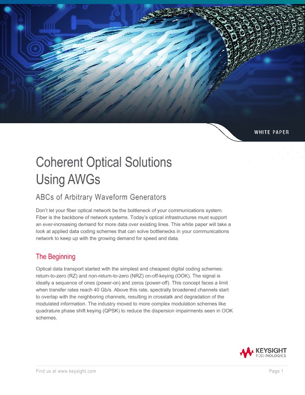 Coherent Optical Solutions Using AWGs 