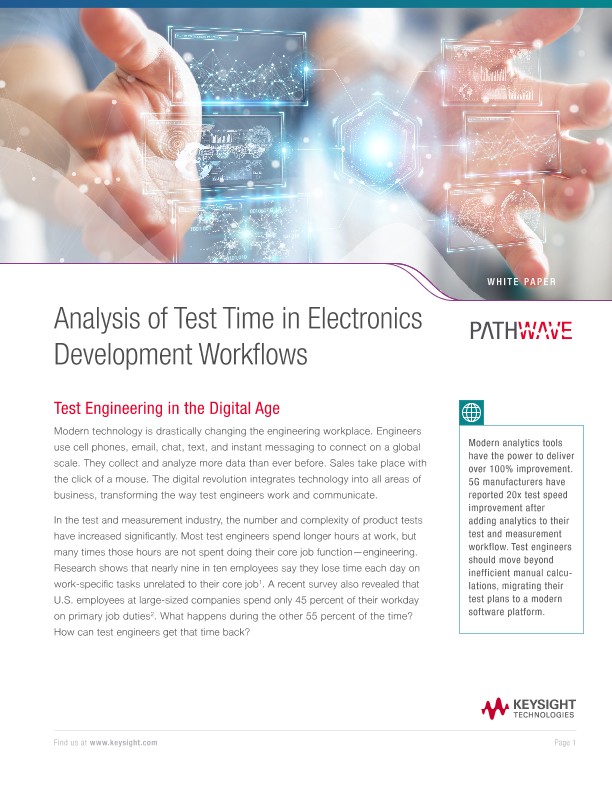 Analysis of Test Time in Electronics Development Workflows 