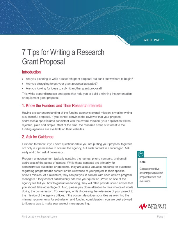7 Tips for Writing a Research Grant Proposal