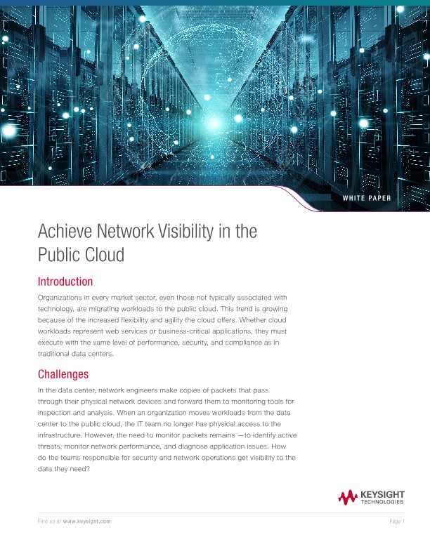 Achieve Network Visibility in the Public Cloud