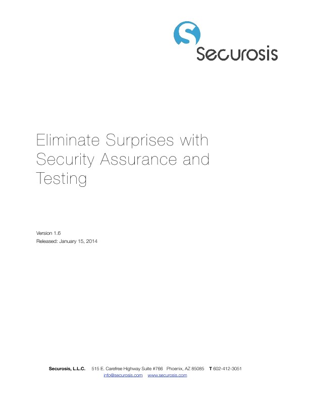 Eliminate Surprises with Security Assurance and Testing