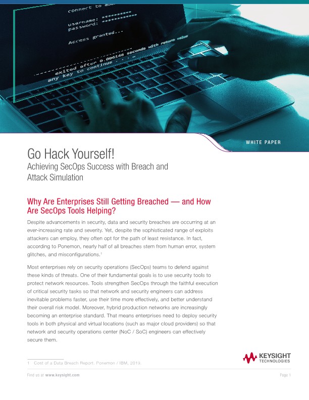 Go Hack Yourself-Achieving SecOps Success with Breach and Attack Simulation