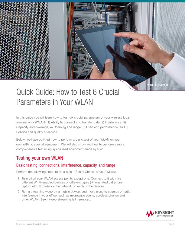 Quick Guide: How to Test 6 Crucial Parameters in Your WLAN